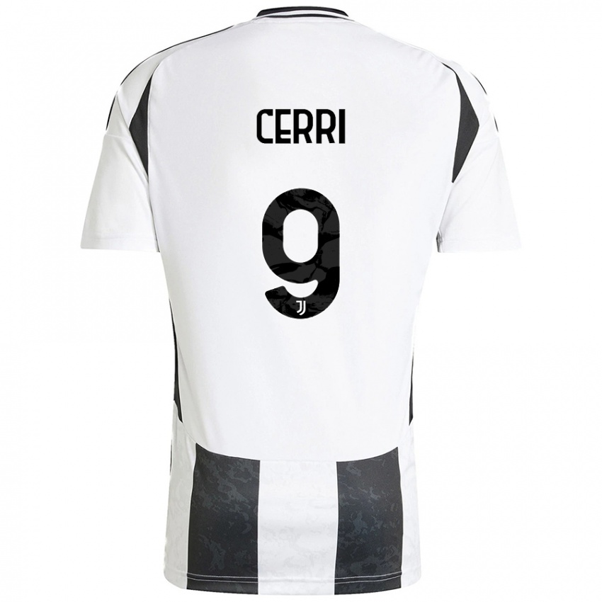 Kinder Leonardo Cerri #9 Weiß Schwarz Heimtrikot Trikot 2024/25 T-Shirt Schweiz