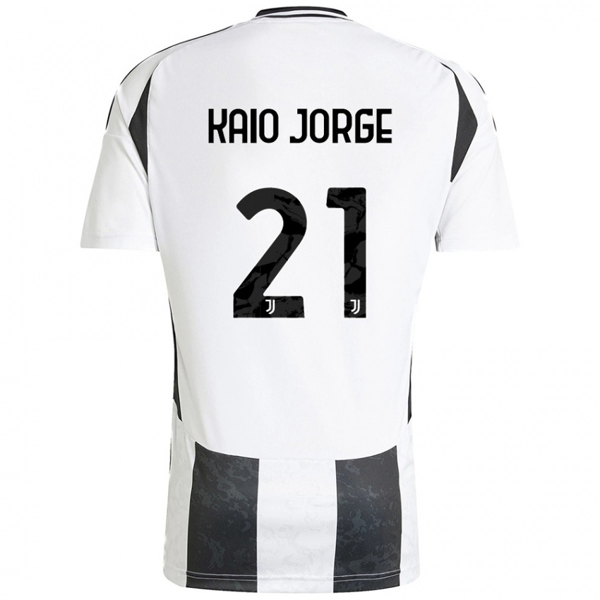 Kinder Kaio Jorge #21 Weiß Schwarz Heimtrikot Trikot 2024/25 T-Shirt Schweiz