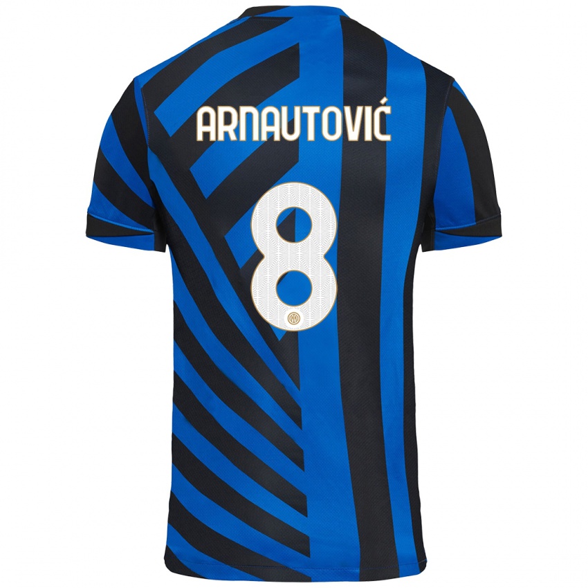 Kinder Marko Arnautovic #8 Blau Schwarz Heimtrikot Trikot 2024/25 T-Shirt Schweiz