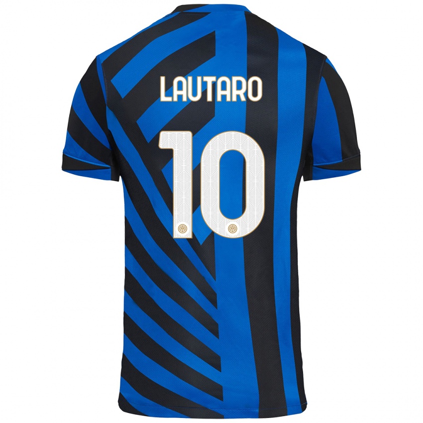 Kinder Lautaro Martinez #10 Blau Schwarz Heimtrikot Trikot 2024/25 T-Shirt Schweiz