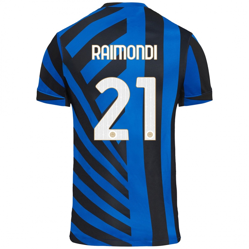 Kinder Paolo Raimondi #21 Blau Schwarz Heimtrikot Trikot 2024/25 T-Shirt Schweiz