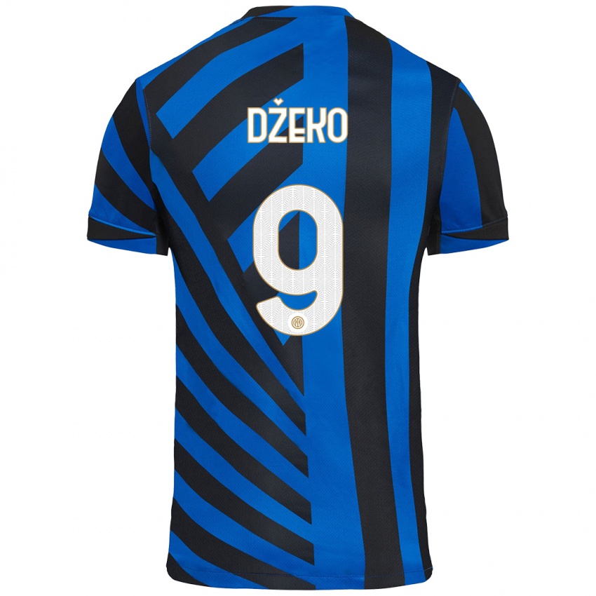 Kinder Edin Dzeko #9 Blau Schwarz Heimtrikot Trikot 2024/25 T-Shirt Schweiz