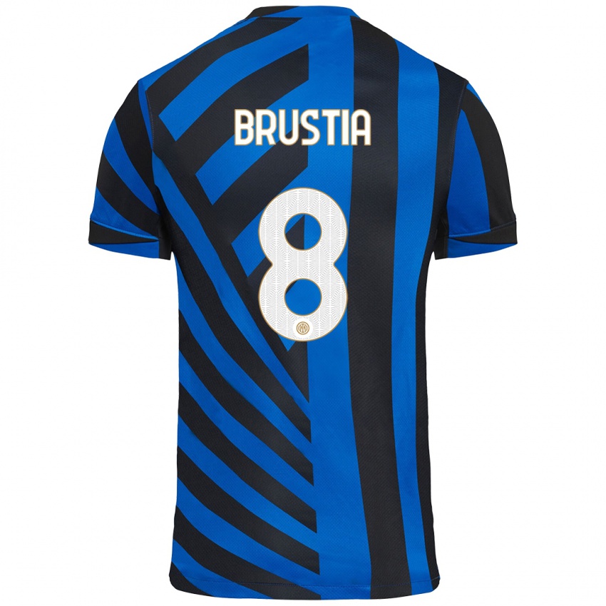 Kinder Martina Brustia #8 Blau Schwarz Heimtrikot Trikot 2024/25 T-Shirt Schweiz