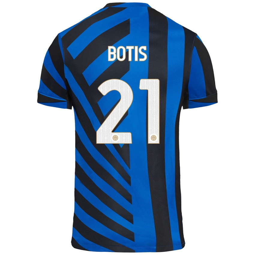 Kinder Nikolaos Botis #21 Blau Schwarz Heimtrikot Trikot 2024/25 T-Shirt Schweiz