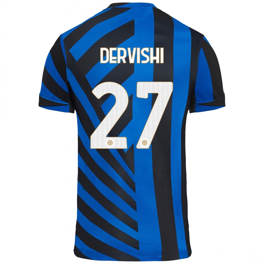 Kinder Kristian Dervishi #27 Blau Schwarz Heimtrikot Trikot 2024/25 T-Shirt Schweiz