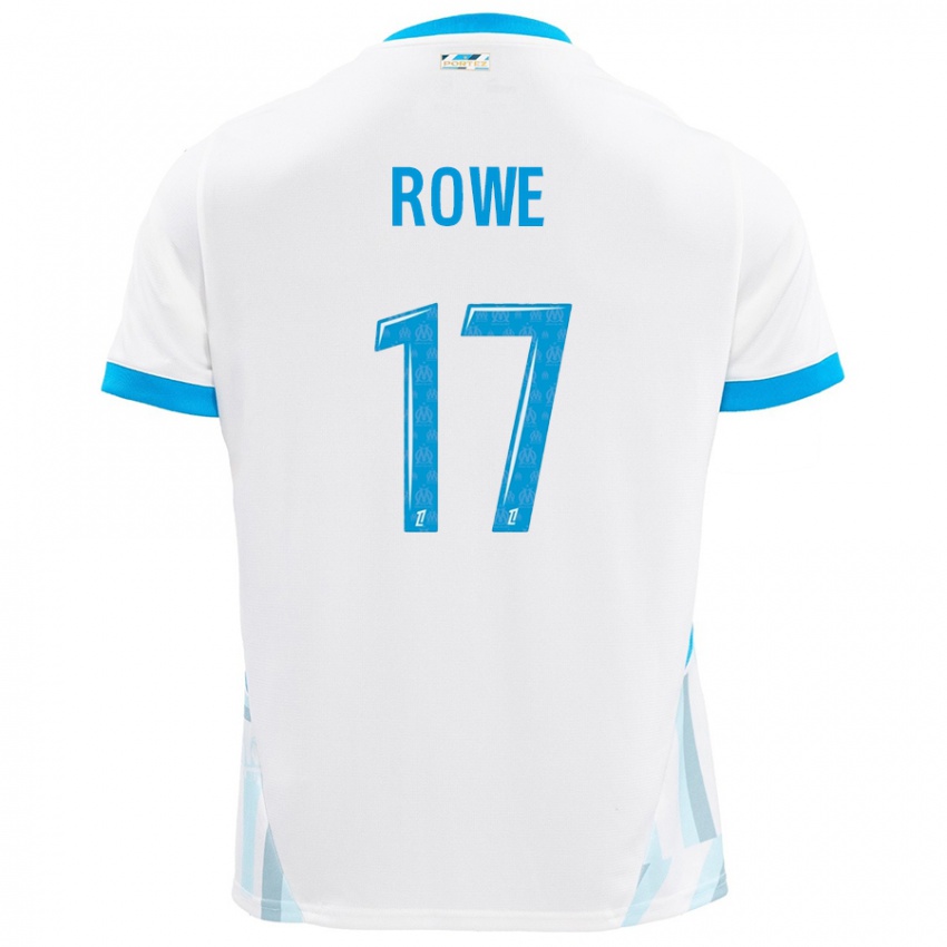 Enfant Maillot Jonathan Rowe #17 Blanc Bleu Ciel Tenues Domicile 2024/25 T-Shirt Suisse