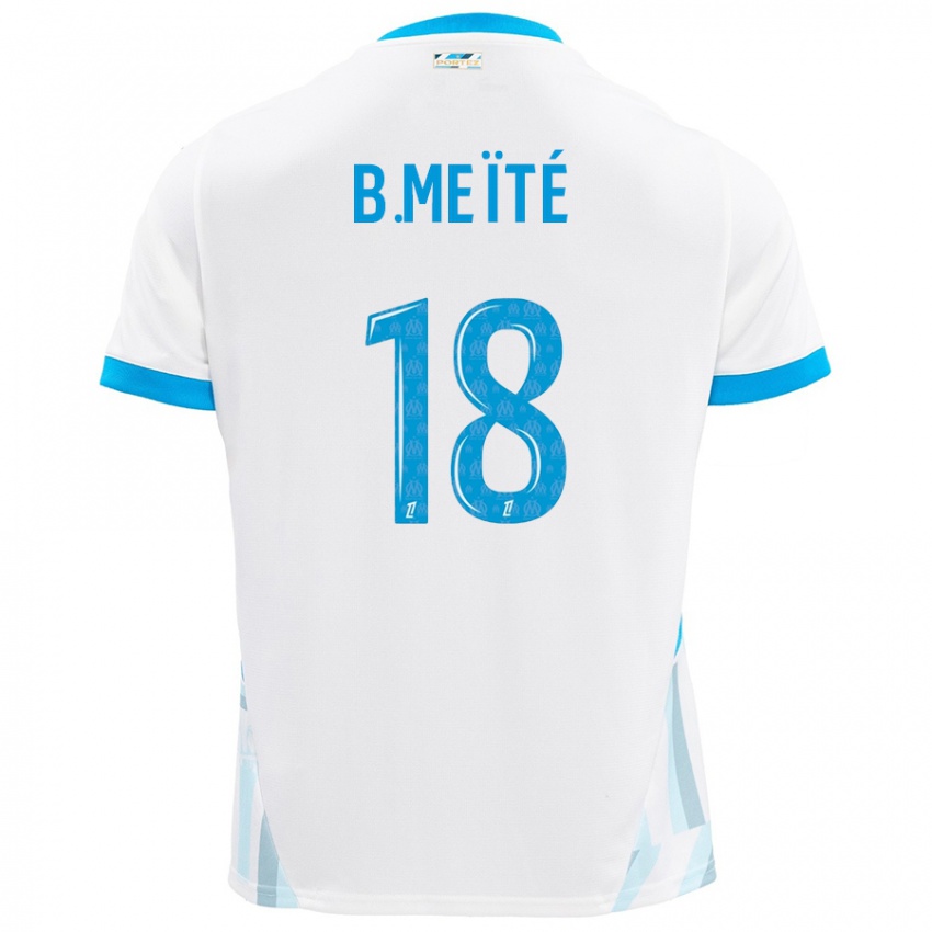 Enfant Maillot Bamo Meïté #18 Blanc Bleu Ciel Tenues Domicile 2024/25 T-Shirt Suisse