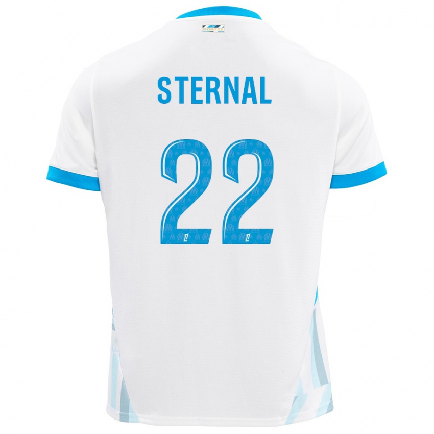 Enfant Maillot Enzo Sternal #22 Blanc Bleu Ciel Tenues Domicile 2024/25 T-Shirt Suisse