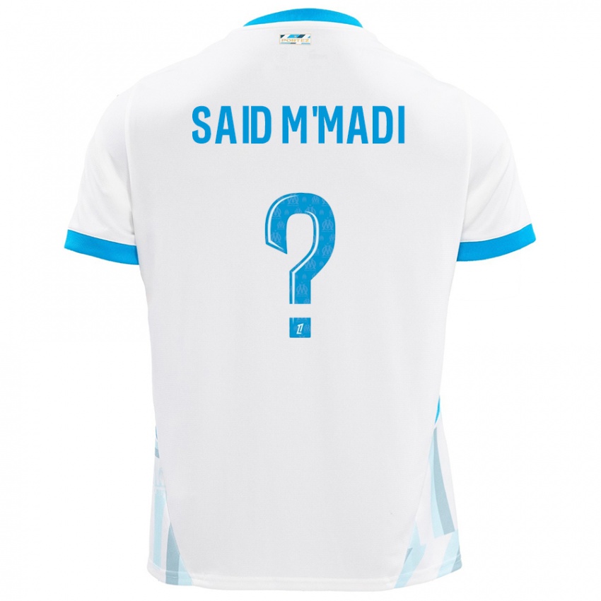 Enfant Maillot Yakine Said M'madi #0 Blanc Bleu Ciel Tenues Domicile 2024/25 T-Shirt Suisse