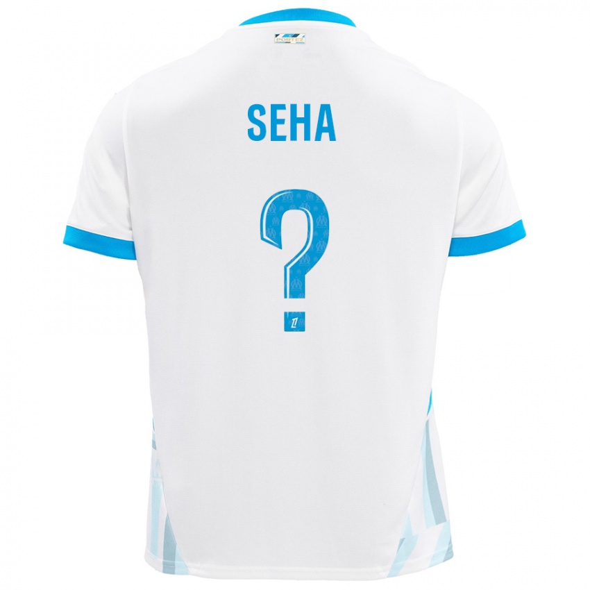 Enfant Maillot Sayha Seha #0 Blanc Bleu Ciel Tenues Domicile 2024/25 T-Shirt Suisse