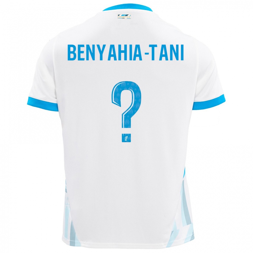 Enfant Maillot Aylan Benyahia-Tani #0 Blanc Bleu Ciel Tenues Domicile 2024/25 T-Shirt Suisse