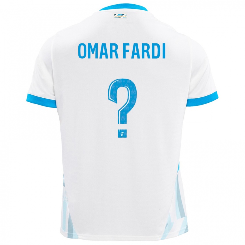 Enfant Maillot El Omar Fardi #0 Blanc Bleu Ciel Tenues Domicile 2024/25 T-Shirt Suisse