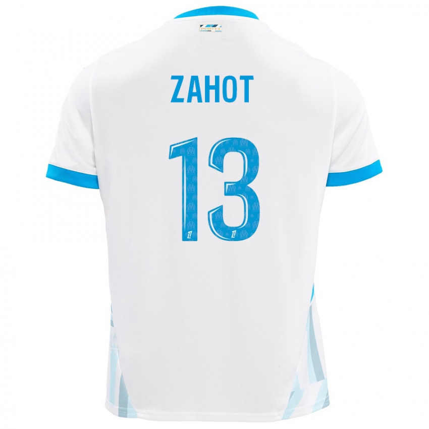 Kinder Sarah Zahot #13 Weiß Himmelblau Heimtrikot Trikot 2024/25 T-Shirt Schweiz