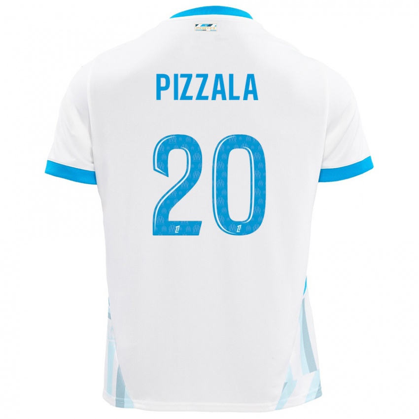 Kinder Caroline Pizzala #20 Weiß Himmelblau Heimtrikot Trikot 2024/25 T-Shirt Schweiz