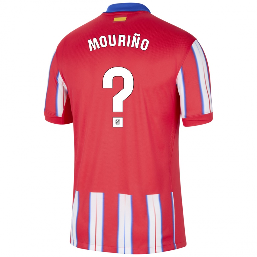 Enfant Maillot Santiago Mouriño #0 Rouge Blanc Bleu Tenues Domicile 2024/25 T-Shirt Suisse