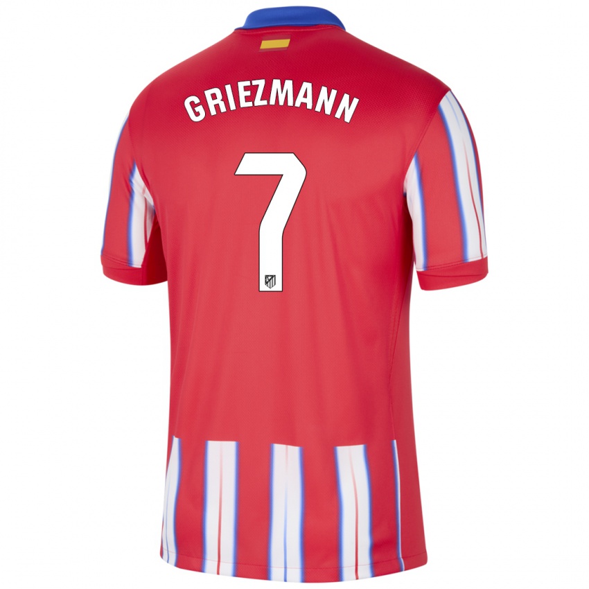 Kinder Antoine Griezmann #7 Rot Weiß Blau Heimtrikot Trikot 2024/25 T-Shirt Schweiz