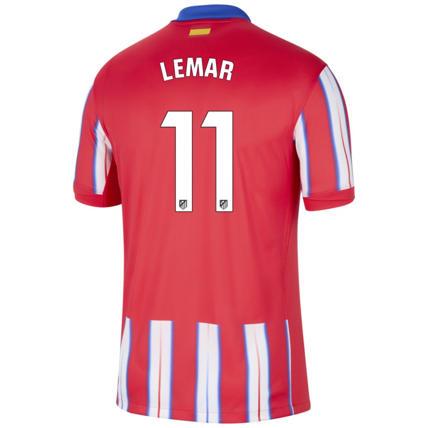 Enfant Maillot Thomas Lemar #11 Rouge Blanc Bleu Tenues Domicile 2024/25 T-Shirt Suisse