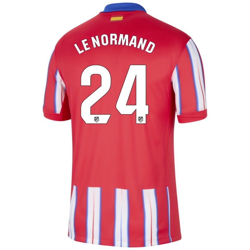 Enfant Maillot Robin Le Normand #24 Rouge Blanc Bleu Tenues Domicile 2024/25 T-Shirt Suisse