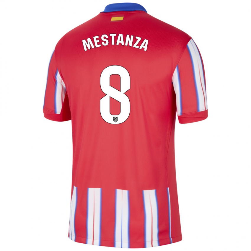 Enfant Maillot Alejandro Mestanza #8 Rouge Blanc Bleu Tenues Domicile 2024/25 T-Shirt Suisse