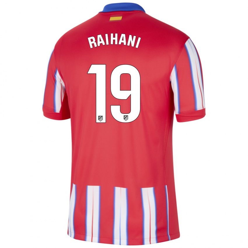 Enfant Maillot Abde Raihani #19 Rouge Blanc Bleu Tenues Domicile 2024/25 T-Shirt Suisse