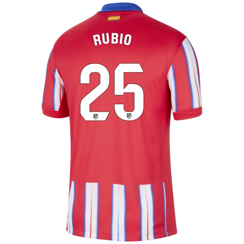 Enfant Maillot Daniel Rubio #25 Rouge Blanc Bleu Tenues Domicile 2024/25 T-Shirt Suisse