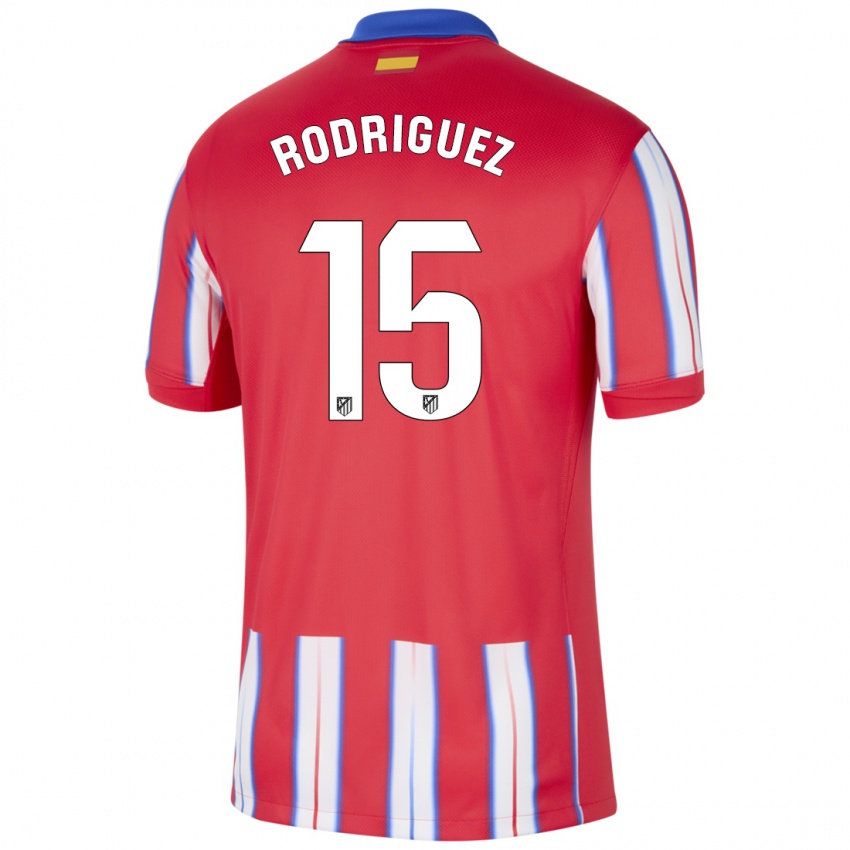 Enfant Maillot Cinta Rodríguez #15 Rouge Blanc Bleu Tenues Domicile 2024/25 T-Shirt Suisse