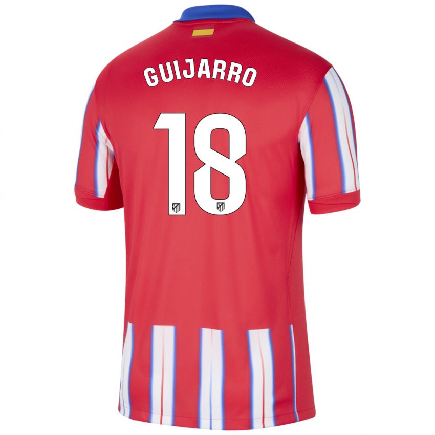 Enfant Maillot Sheila Guijarro #18 Rouge Blanc Bleu Tenues Domicile 2024/25 T-Shirt Suisse