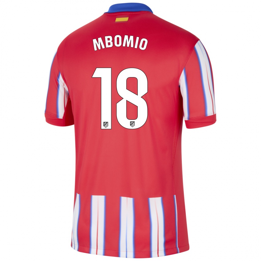 Enfant Maillot Rony Mbomio #18 Rouge Blanc Bleu Tenues Domicile 2024/25 T-Shirt Suisse