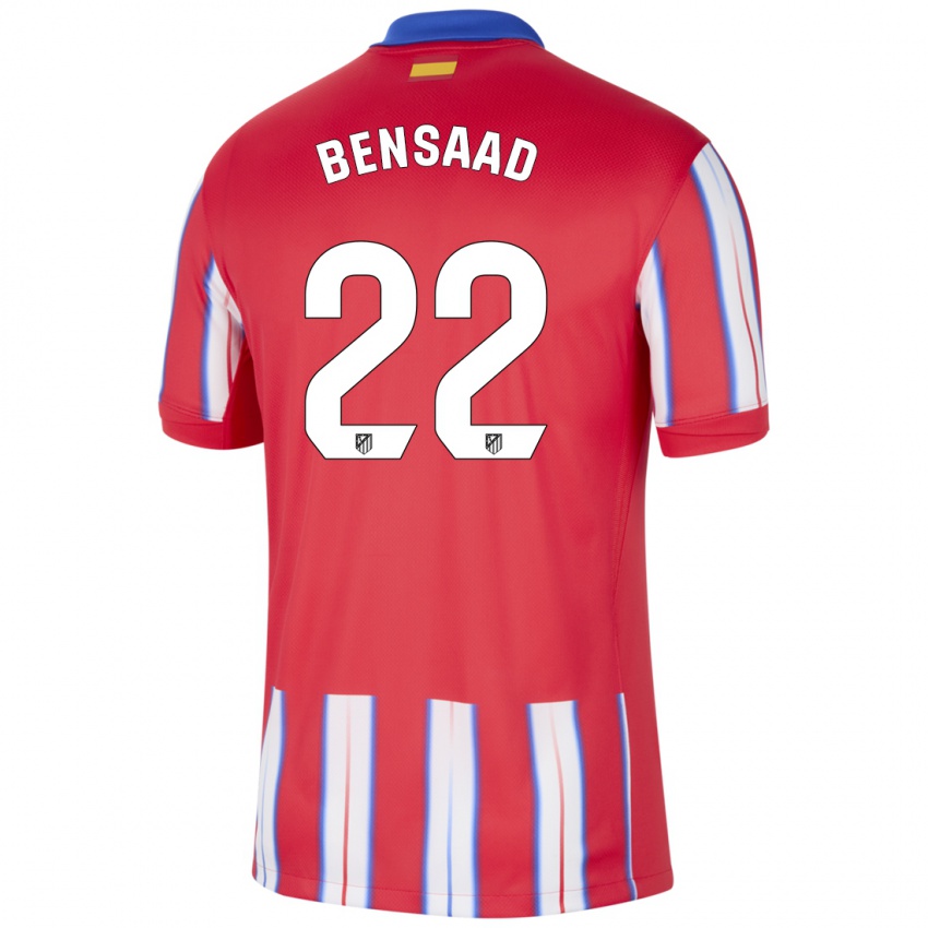 Enfant Maillot Adnane Bensaad #22 Rouge Blanc Bleu Tenues Domicile 2024/25 T-Shirt Suisse