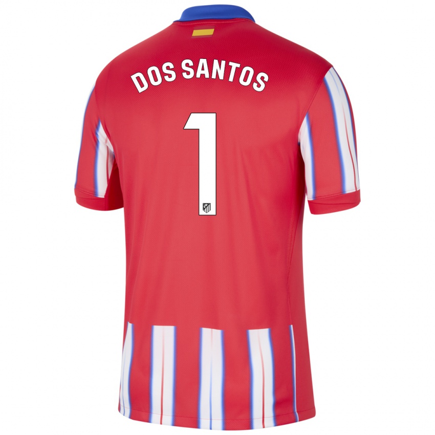 Enfant Maillot Alex Dos Santos #1 Rouge Blanc Bleu Tenues Domicile 2024/25 T-Shirt Suisse