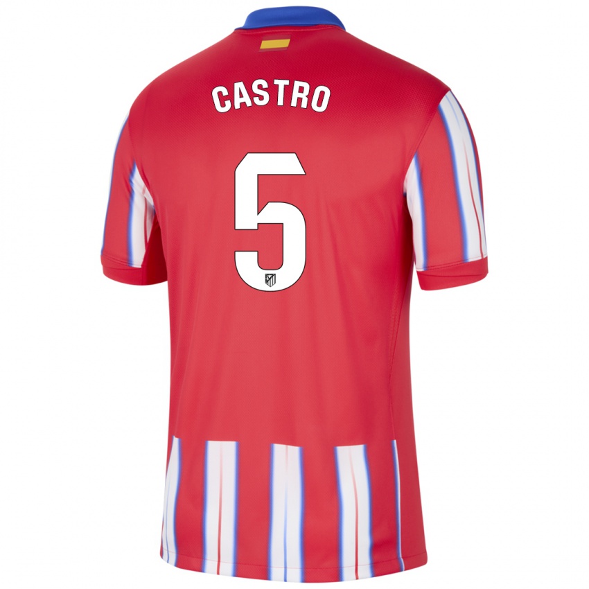 Enfant Maillot Oscar Castro #5 Rouge Blanc Bleu Tenues Domicile 2024/25 T-Shirt Suisse