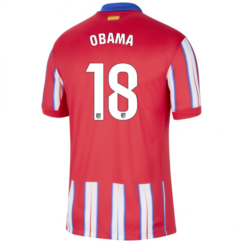 Enfant Maillot Salomon Obama #18 Rouge Blanc Bleu Tenues Domicile 2024/25 T-Shirt Suisse