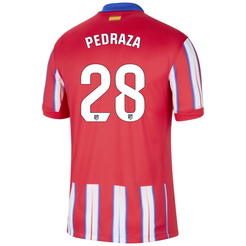 Enfant Maillot Alfredo Pedraza #28 Rouge Blanc Bleu Tenues Domicile 2024/25 T-Shirt Suisse