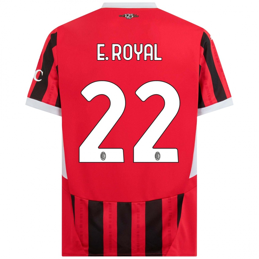 Enfant Maillot Emerson Royal #22 Rouge Noir Tenues Domicile 2024/25 T-Shirt Suisse