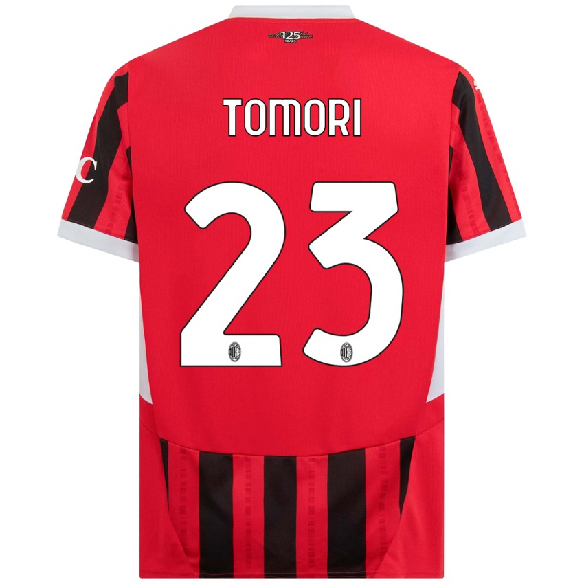 Kinder Fikayo Tomori #23 Rot Schwarz Heimtrikot Trikot 2024/25 T-Shirt Schweiz