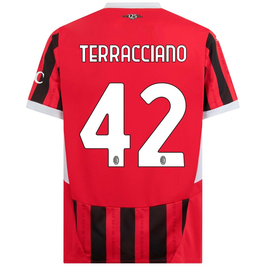 Kinder Filippo Terracciano #42 Rot Schwarz Heimtrikot Trikot 2024/25 T-Shirt Schweiz