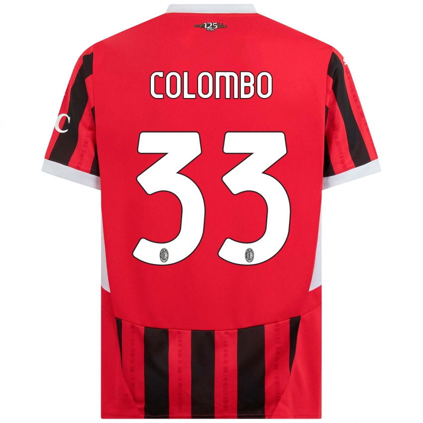 Kinder Federico Colombo #33 Rot Schwarz Heimtrikot Trikot 2024/25 T-Shirt Schweiz