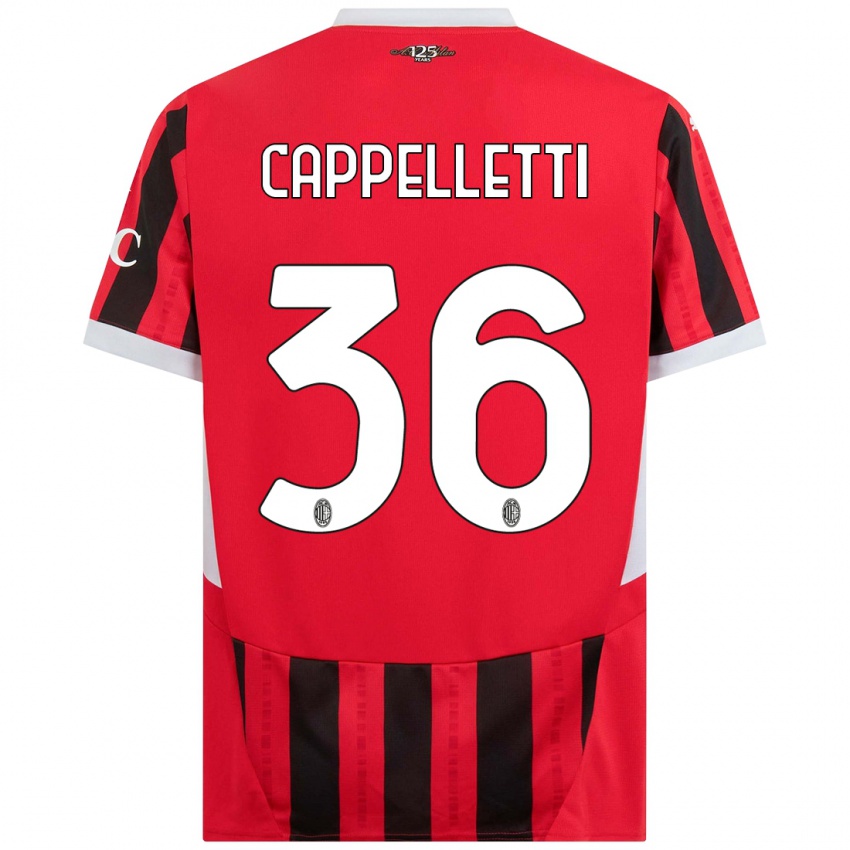 Kinder Mattia Cappelletti #36 Rot Schwarz Heimtrikot Trikot 2024/25 T-Shirt Schweiz