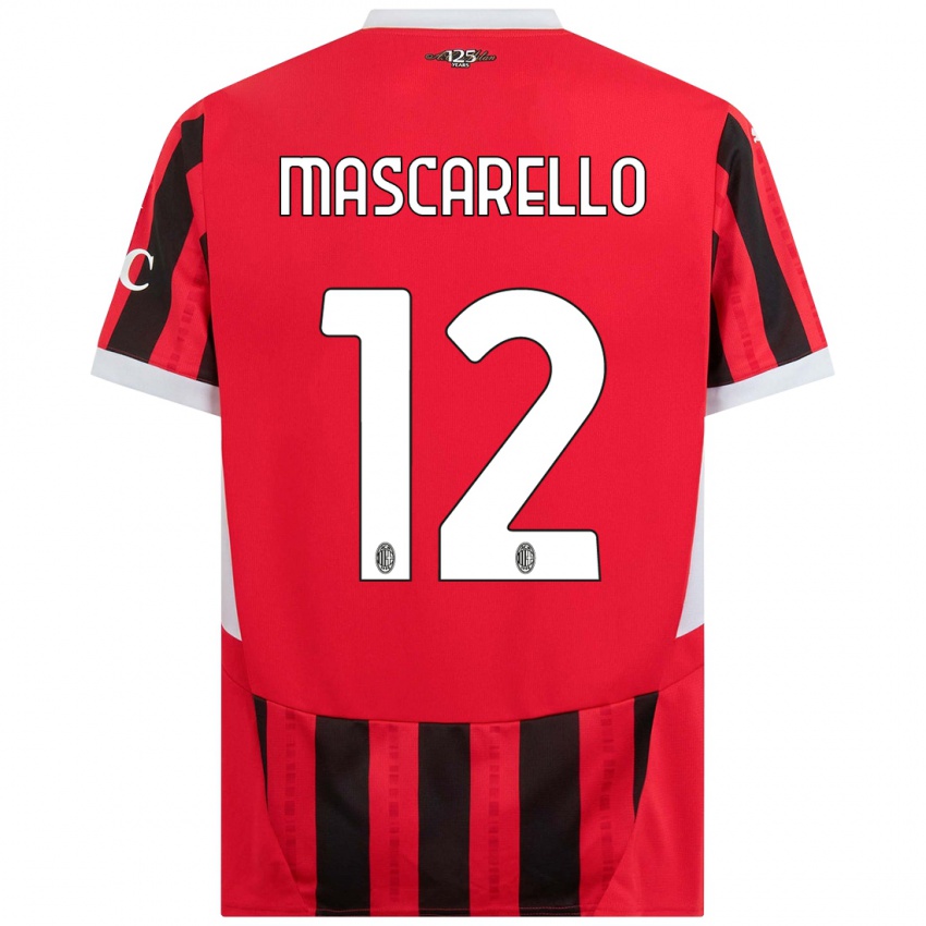 Kinder Marta Mascarello #12 Rot Schwarz Heimtrikot Trikot 2024/25 T-Shirt Schweiz