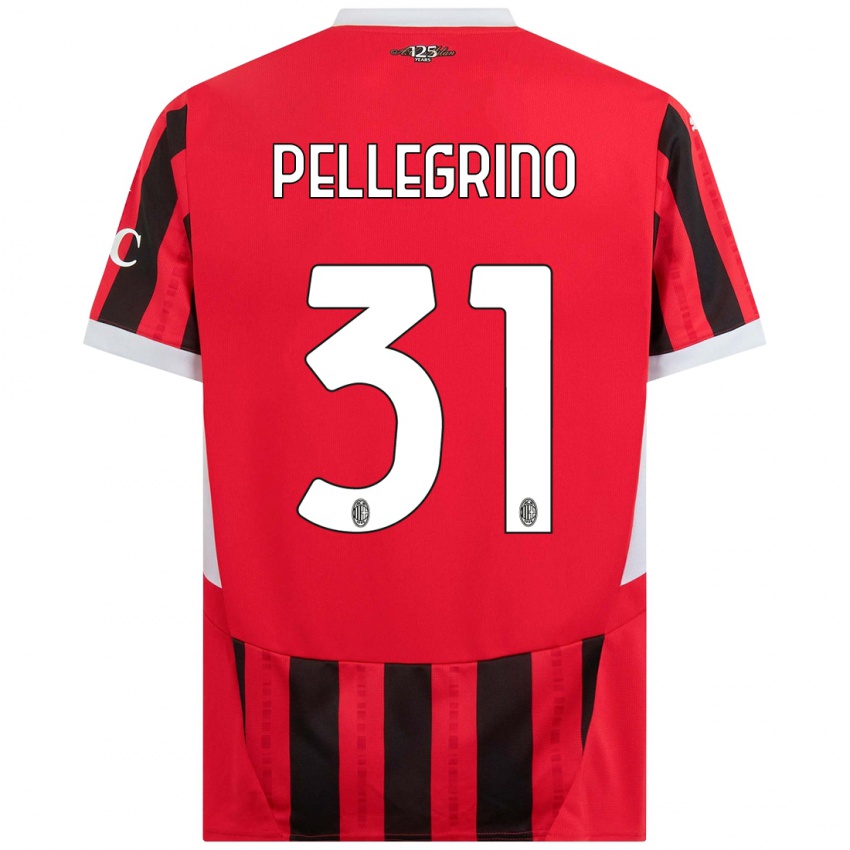 Kinder Marco Pellegrino #31 Rot Schwarz Heimtrikot Trikot 2024/25 T-Shirt Schweiz