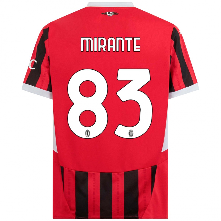 Enfant Maillot Antonio Mirante #83 Rouge Noir Tenues Domicile 2024/25 T-Shirt Suisse