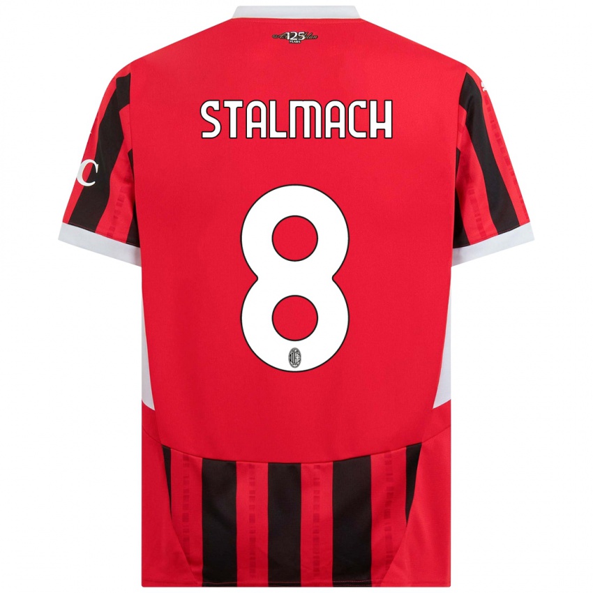 Kinder Dariusz Stalmach #8 Rot Schwarz Heimtrikot Trikot 2024/25 T-Shirt Schweiz