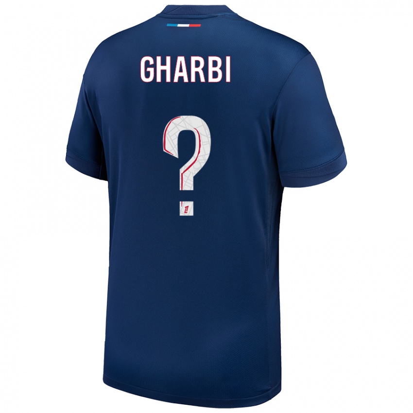 Kinder Ismael Gharbi #0 Marineblau Weiß Heimtrikot Trikot 2024/25 T-Shirt Schweiz