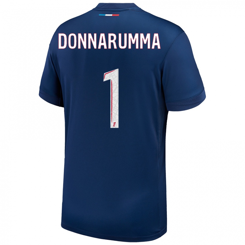 Kinder Gianluigi Donnarumma #1 Marineblau Weiß Heimtrikot Trikot 2024/25 T-Shirt Schweiz