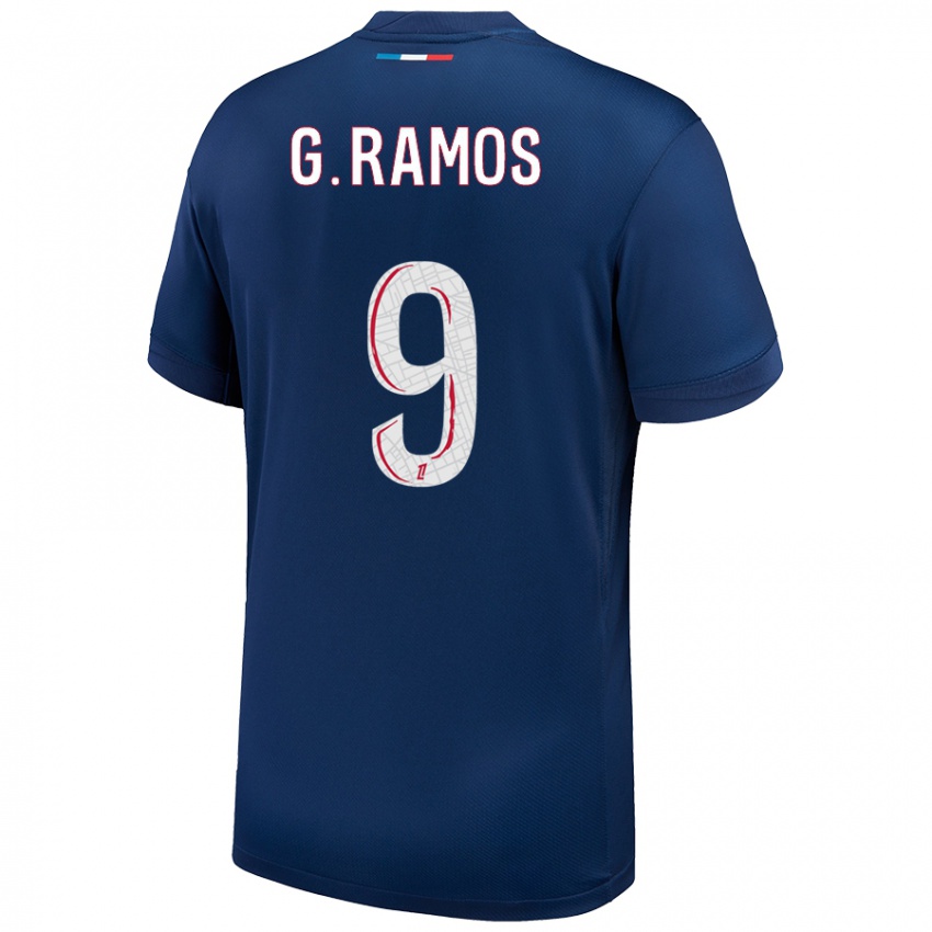 Kinder Gonçalo Ramos #9 Marineblau Weiß Heimtrikot Trikot 2024/25 T-Shirt Schweiz