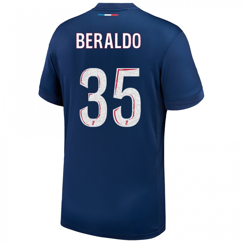 Kinder Lucas Beraldo #35 Marineblau Weiß Heimtrikot Trikot 2024/25 T-Shirt Schweiz