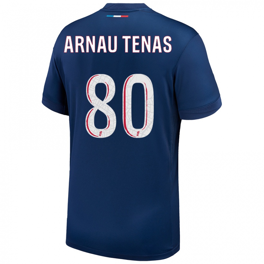 Kinder Arnau Tenas #80 Marineblau Weiß Heimtrikot Trikot 2024/25 T-Shirt Schweiz