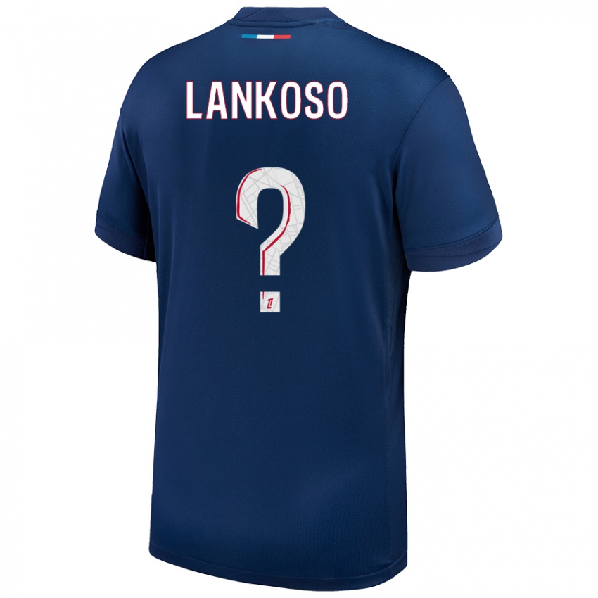 Enfant Maillot Lenny Lankoso #0 Bleu Marine Blanc Tenues Domicile 2024/25 T-Shirt Suisse