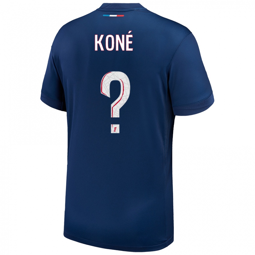 Kinder Zanga Koné #0 Marineblau Weiß Heimtrikot Trikot 2024/25 T-Shirt Schweiz