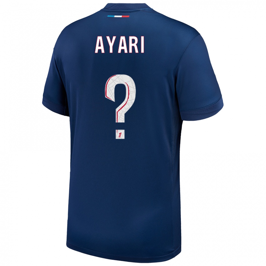 Kinder Adam Ayari #0 Marineblau Weiß Heimtrikot Trikot 2024/25 T-Shirt Schweiz